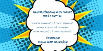 Učenik naše škole Andrija Mujović osvojio drugo mjesto na kvizu „Koliko znaš o EU?“