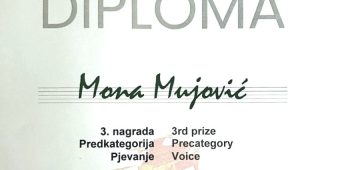 TREĆA NAGRADA NA MEĐUNARODNOM TAKMIČENJU SOLO PJEVAČA