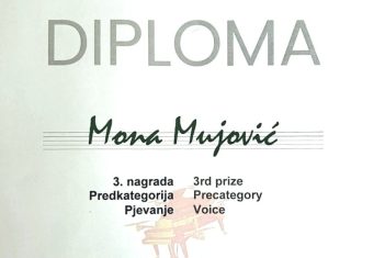 TREĆA NAGRADA NA MEĐUNARODNOM TAKMIČENJU SOLO PJEVAČA